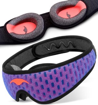 Manta Pro Sleep Mask - 100% Light Blocking Sleep Mask for Side Sleepers, Breathable and Comfortable, Spacious & Zero Pressure for Long Lashes, Perfect for Sleep/Travel/Nap/Shift Work